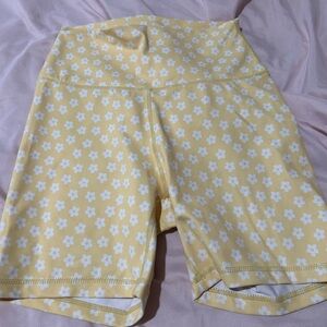 Willow Yellow Floral Bike Shorts